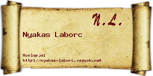Nyakas Laborc névjegykártya